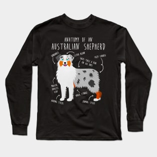 Aussie Australian Shepherd Anatomy Long Sleeve T-Shirt